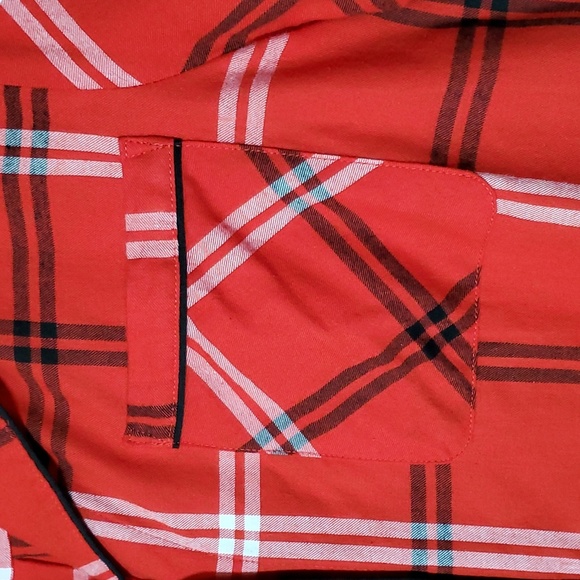 Wondershop Women's Notch Collar Plaid Flannel 2pc Pajama Set - Picture 9 of 15